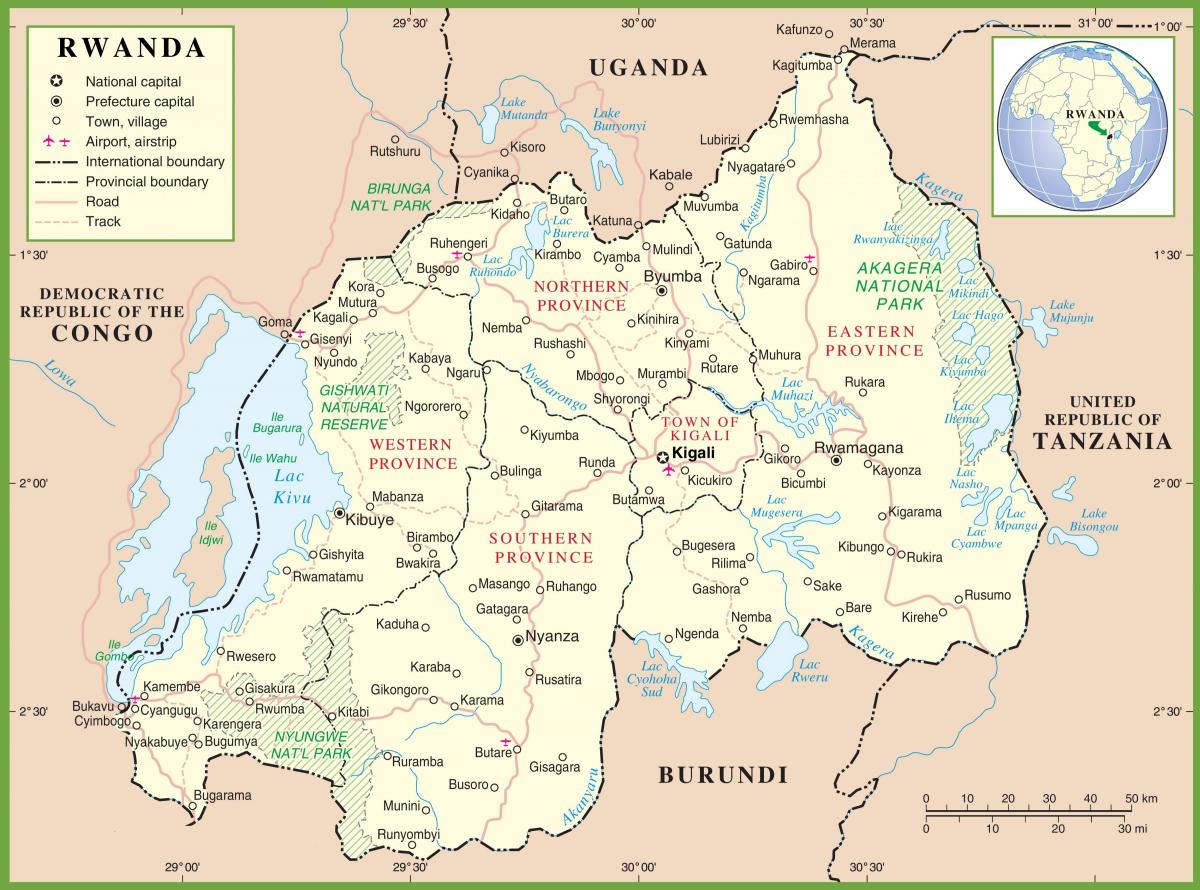 Руанда газрын байршил